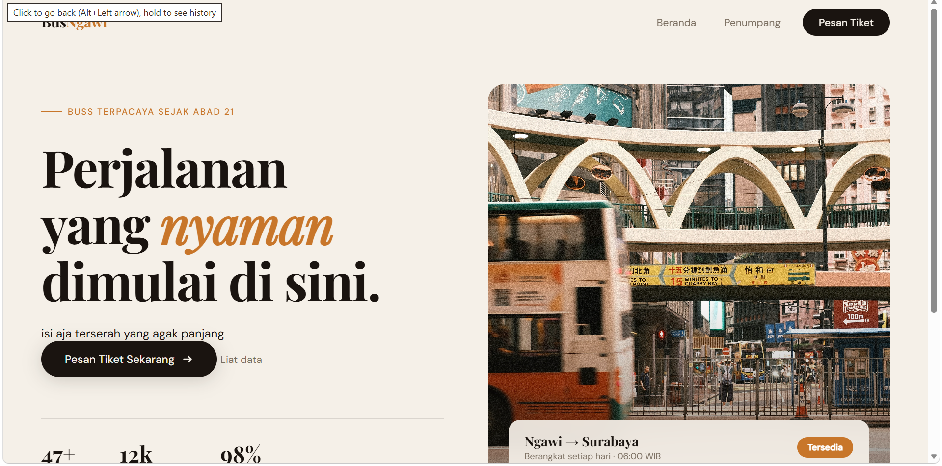 tiket bus